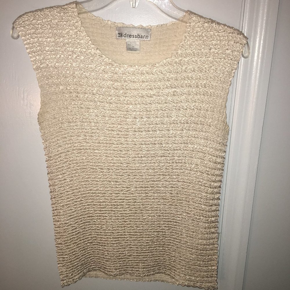 Dress Barn Women's Medium Textured Sleeveless Top
